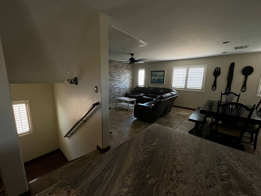 Personal living space near shared kitchen