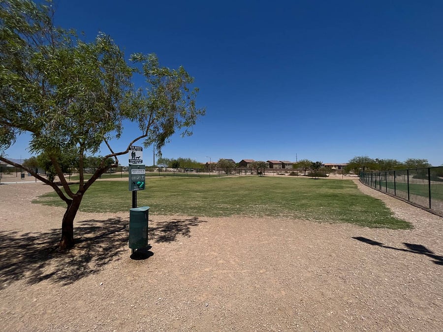 Dog park in neighborhood