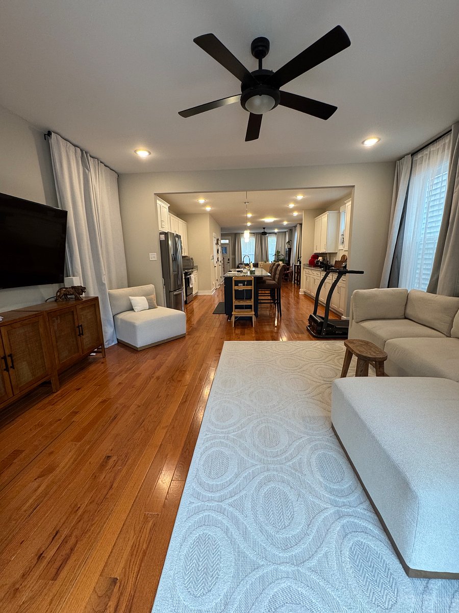 Living room from back door