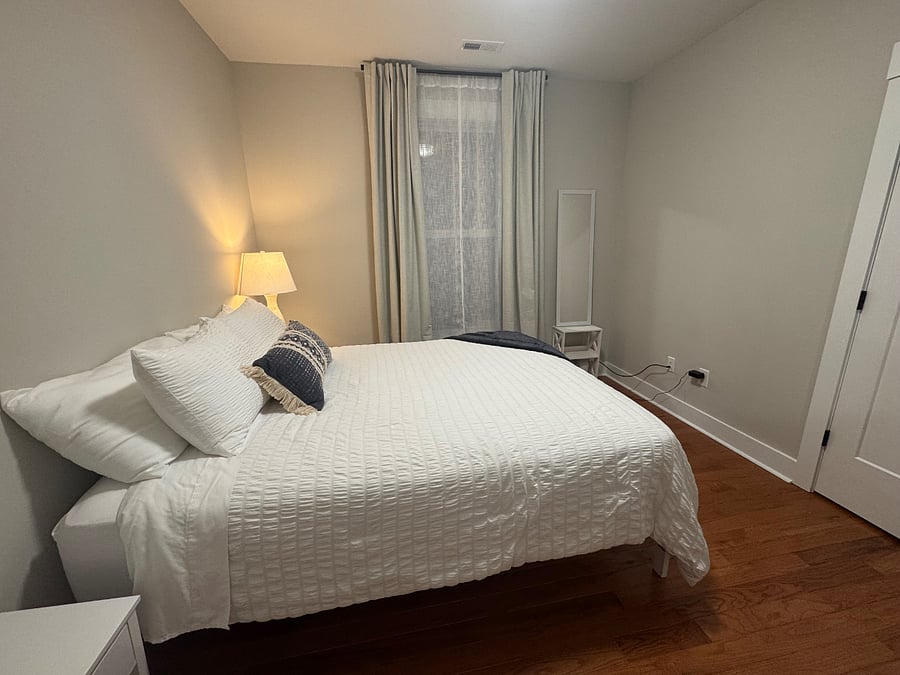 Queen sized bed