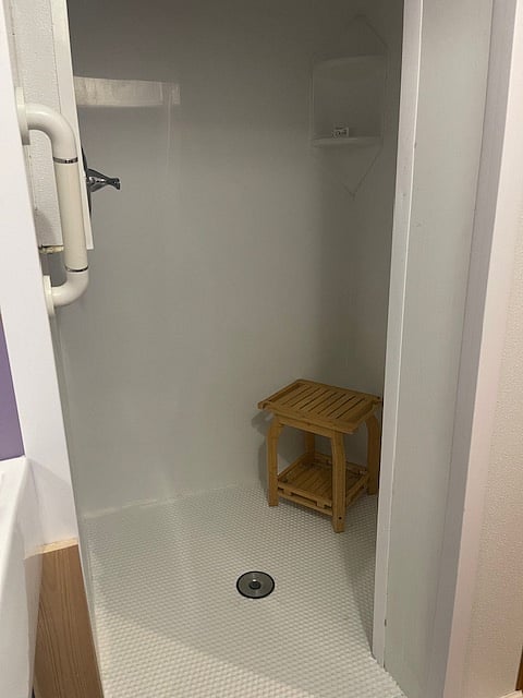 Walk in shower lower level
