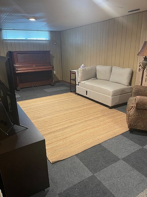 Lower-level rec room