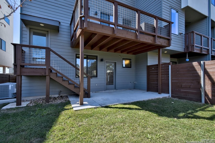 Back yard balcony