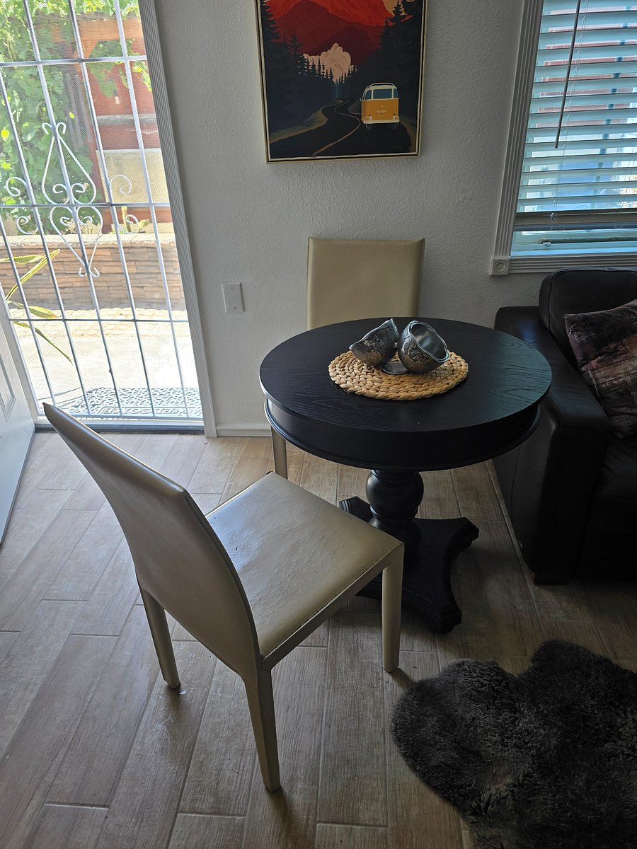 Enjoy two person dining table. 