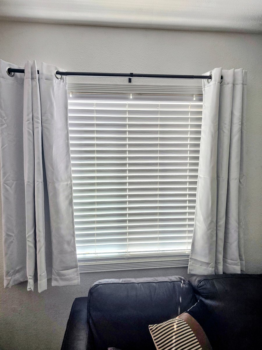 Blackout curtains in each room to make it easy to go sleep, no matter what time your day ends. 