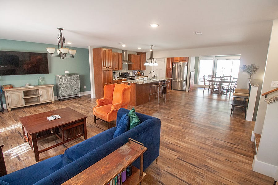 Excellent open space to allow all the cooks in the kitchen!