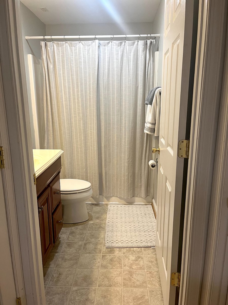 Bathroom with full sized tub