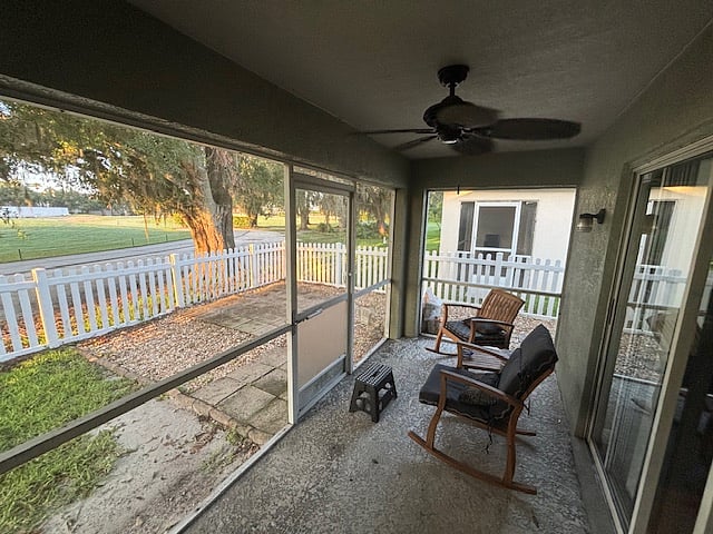 Back sitting area, overlooking golf course.