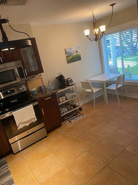 Kitchen table with window view.