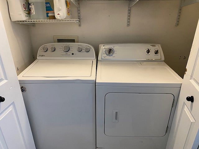 Washer and dryer in your private restroom
