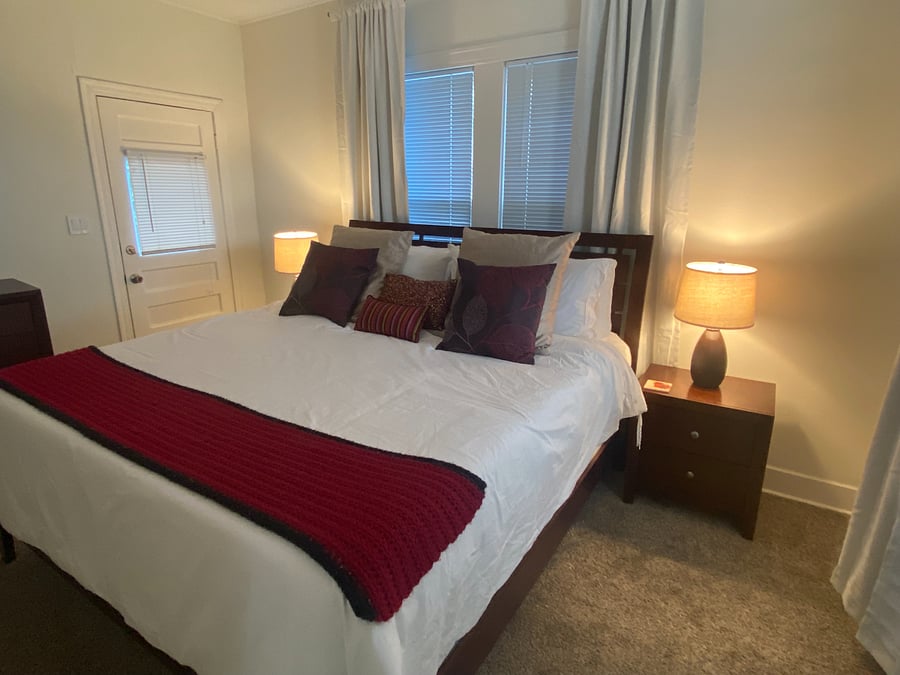 Master bedroom with king size bed