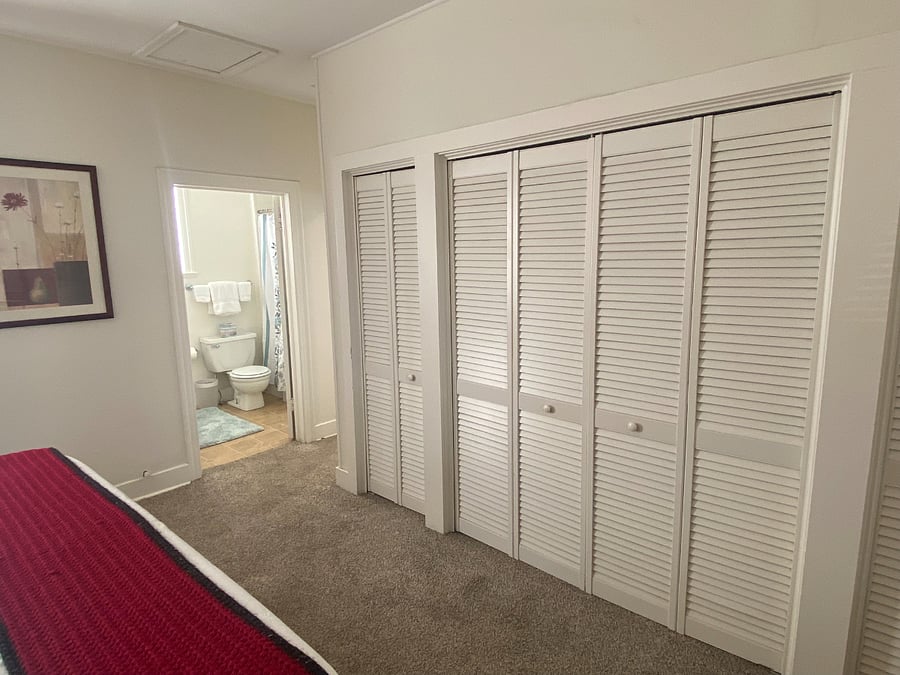 Master bedroom with lots of closet space