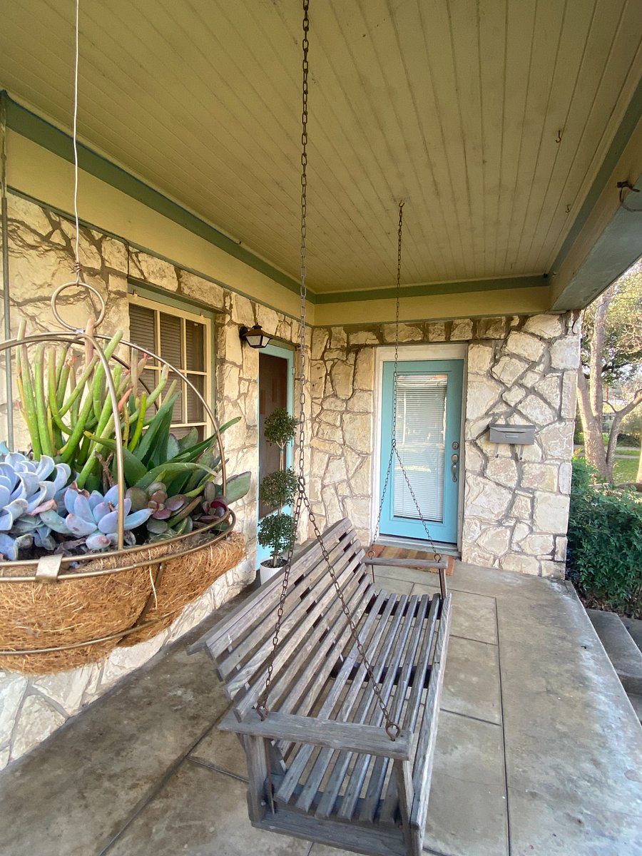 Front porch with porch swing