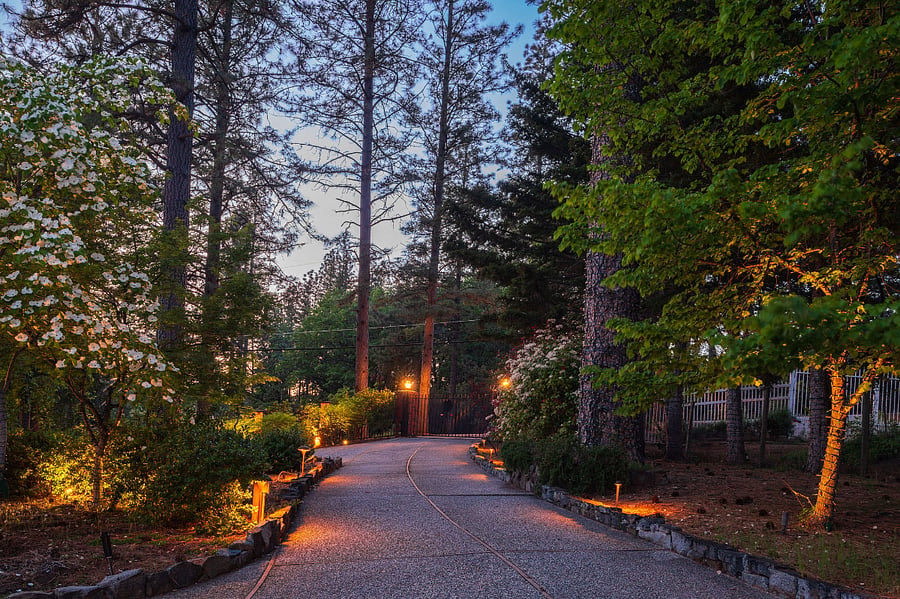 View to the gate from inside