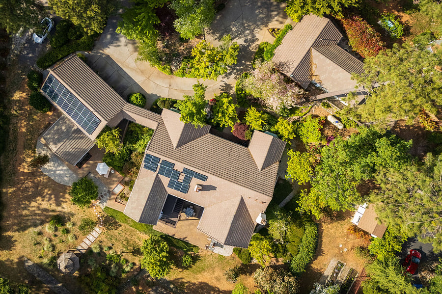 Aerial view of the estate