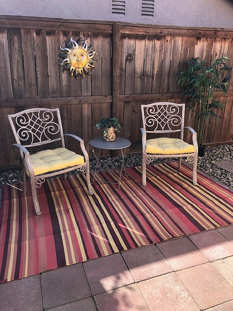 Private enclosed patio