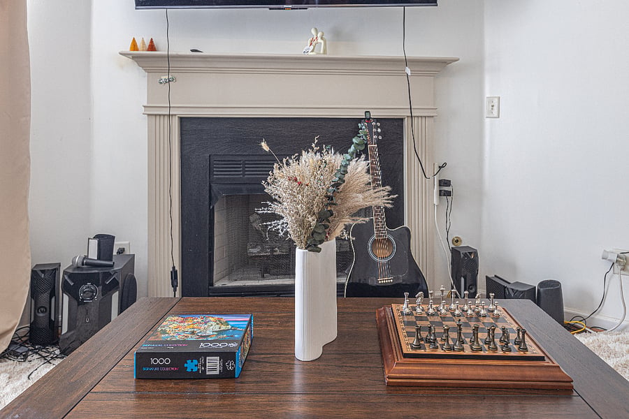 Ideal for game night, board games, including monopoly and chess! throw in a mic for Karaoke and Guitar