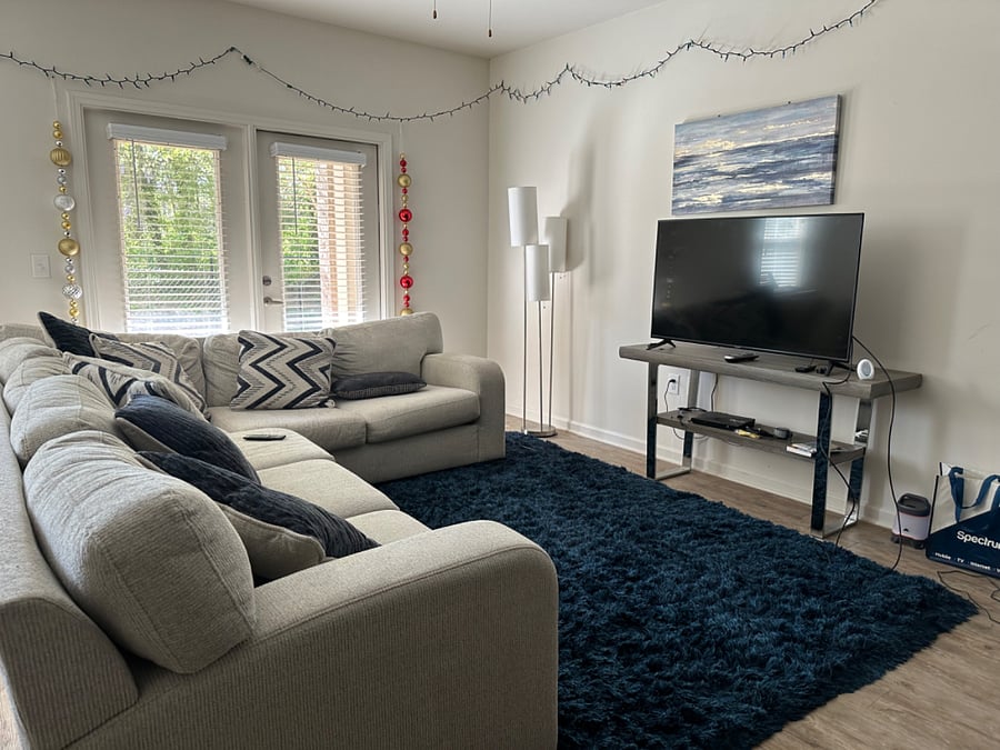 Living room, with sectional couch!