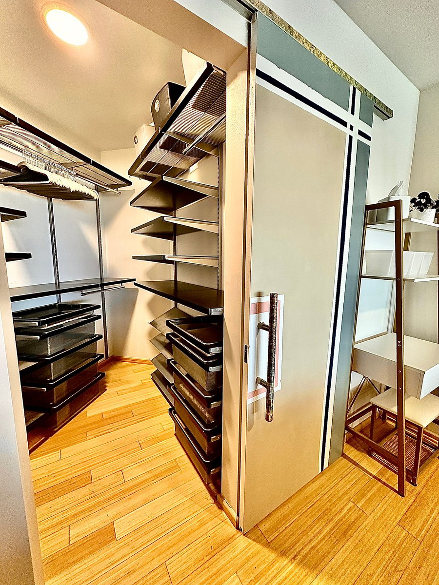 Large walk-in closet for those who do not travel light.