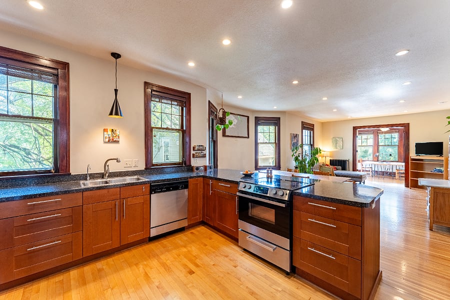 Open plan kitchen