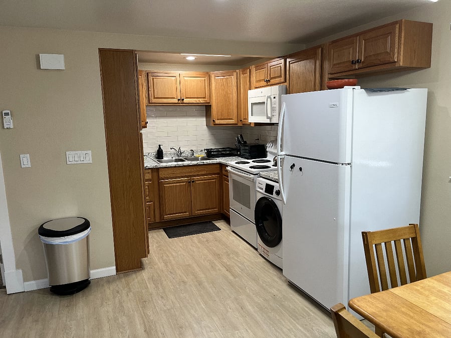 Kitchen with full size appliances