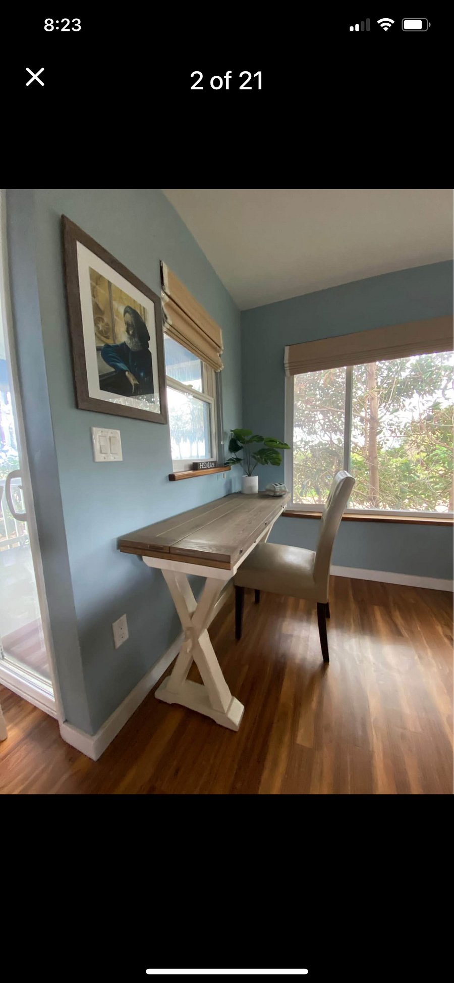 Working space with ocean views and high speed WiFi.