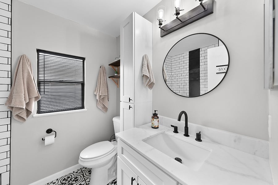 Updated bathroom.