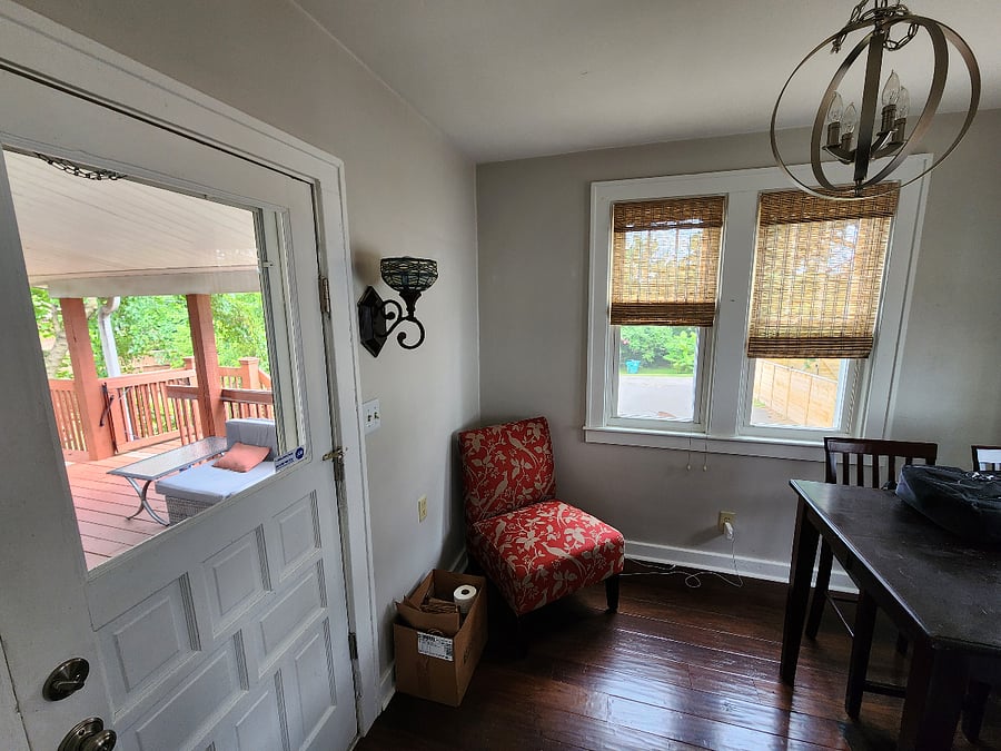 Back sunroom and access to covered back deck