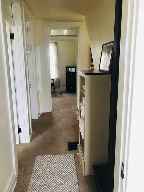 Looking from bathroom to dressing room