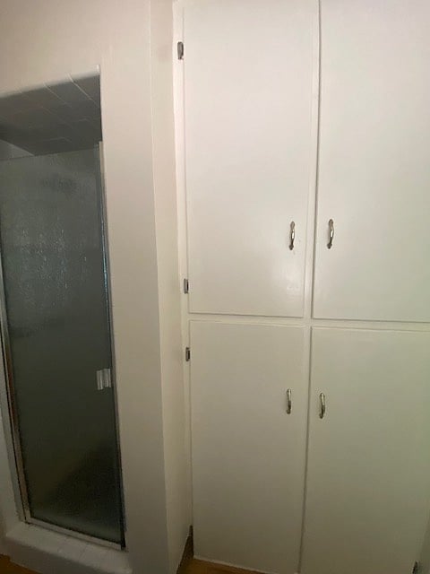 Lots of storage in the bathroom.