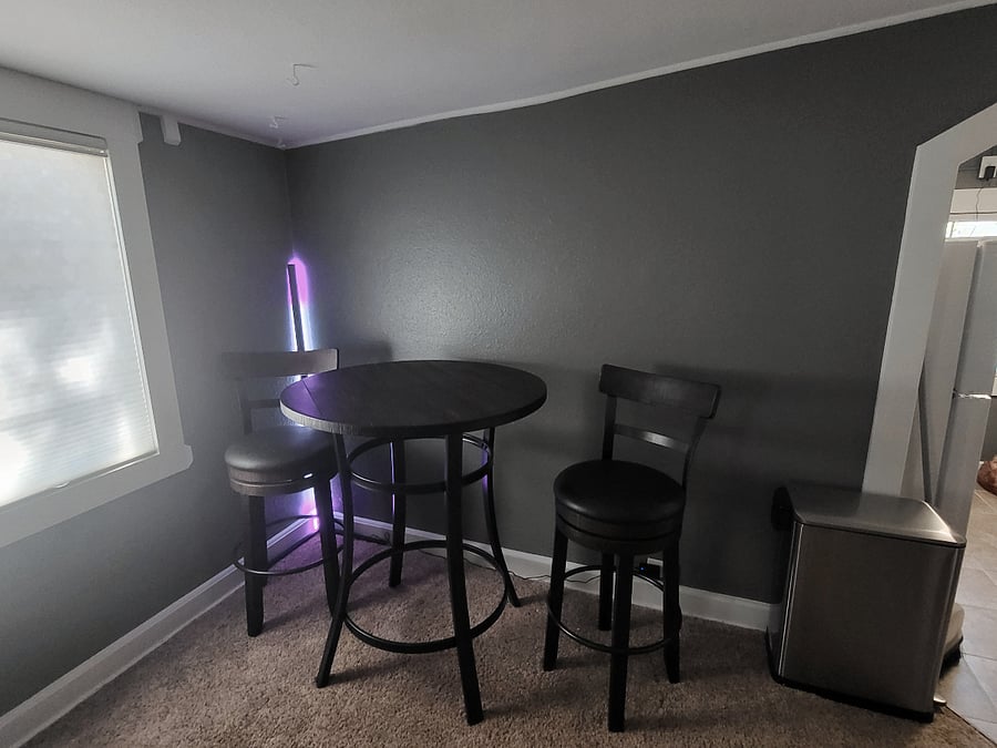 Table and Chairs with mood lighting