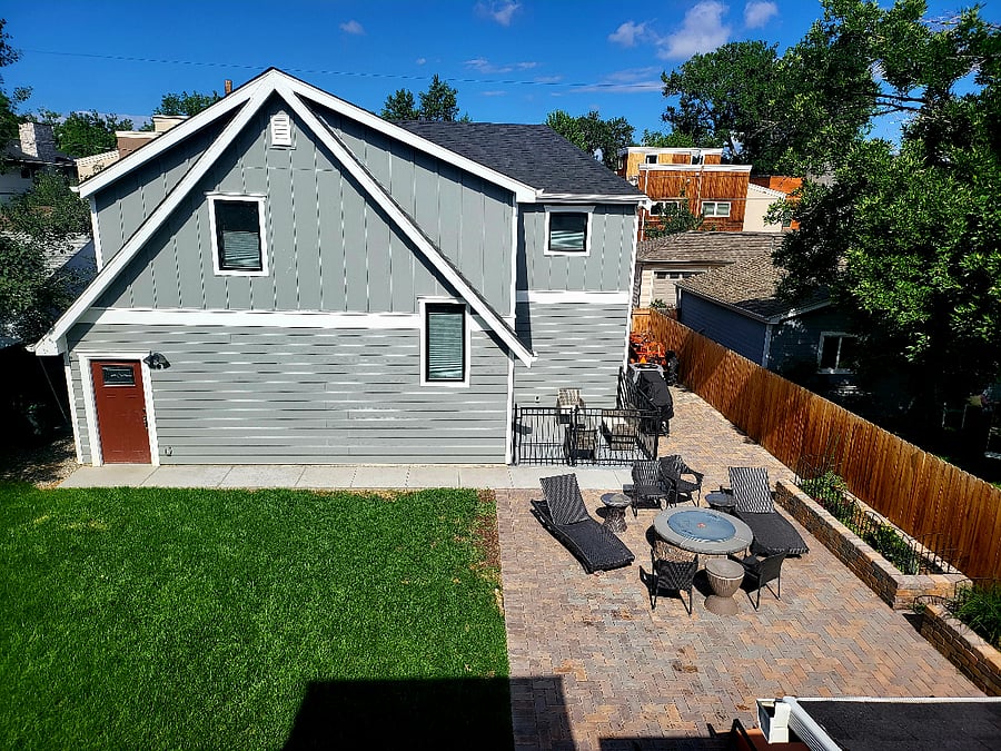 View from small patio,  Shared space in the back yard