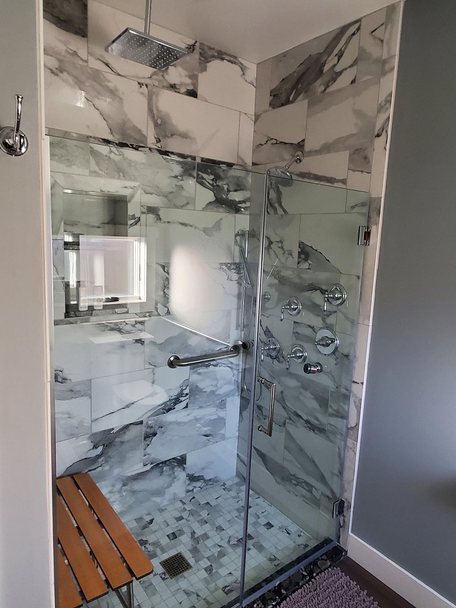 Bathroom Shower with Main head, Over Head rain shower, Hand Shower and Body Sprays.