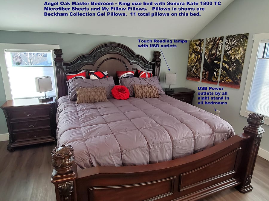 Angel Oak Master Bedroom - King Size Bed
