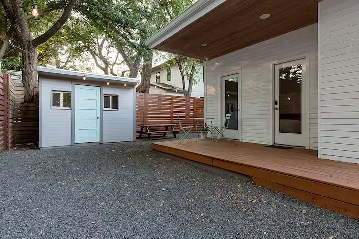 Fenced-in backyard 