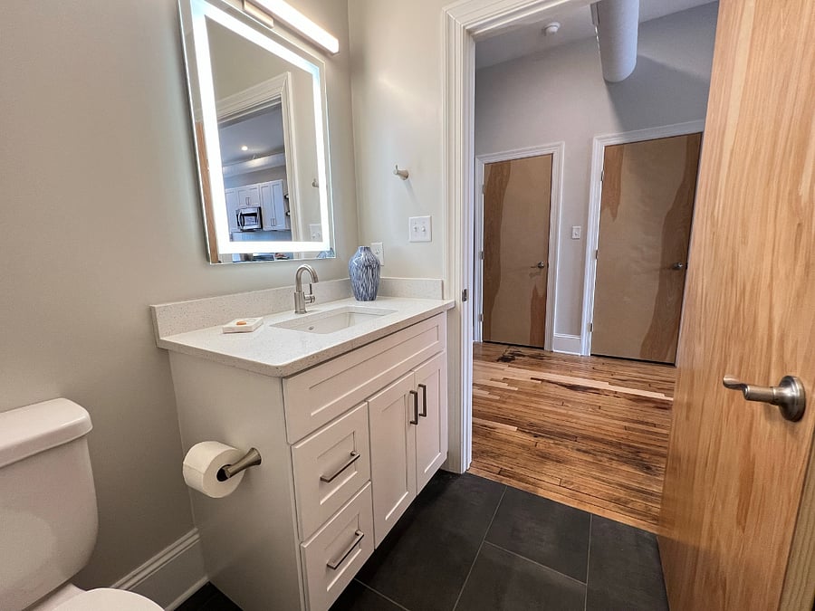 Another view of half bath.