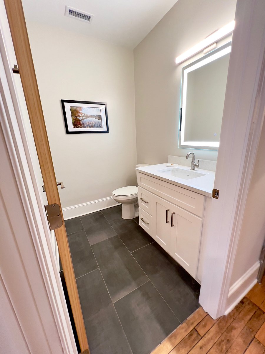 Half bath on main level.