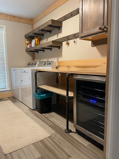 Plenty of space to be found in the laundry room. It even has a wine cooler :)