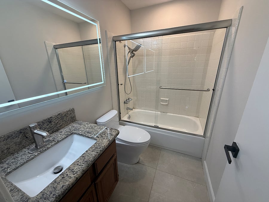 Huge full size remodeled guest bathroom exclusive use for Tenant