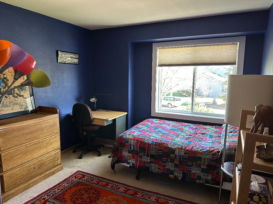bedroom on front side of house