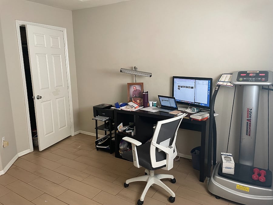 Workspace with optional Cannon Printer.
