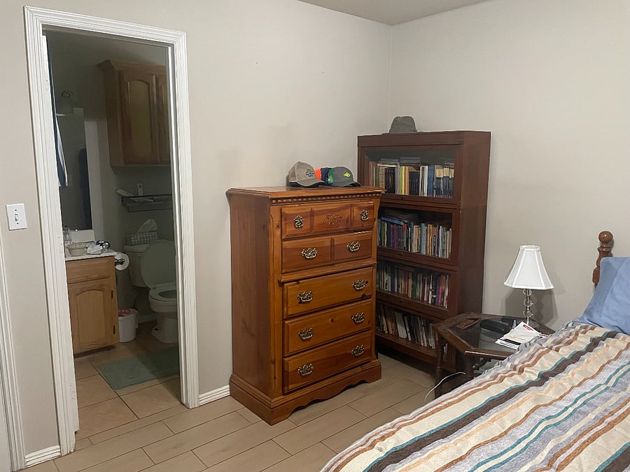 Tall bureau in addition to the large bureau with mirror.