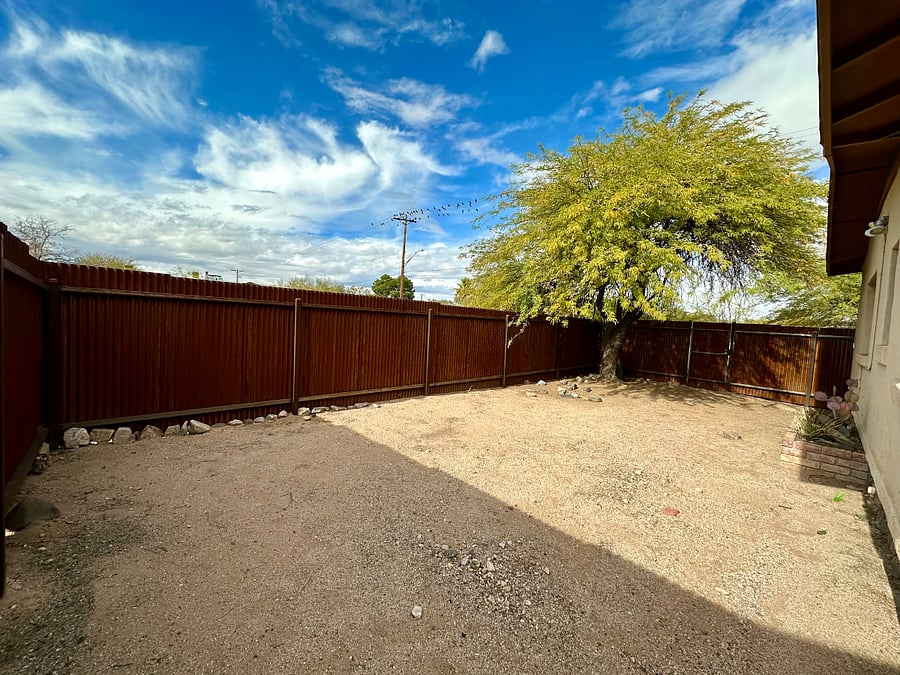 Fully Fenced Backyard