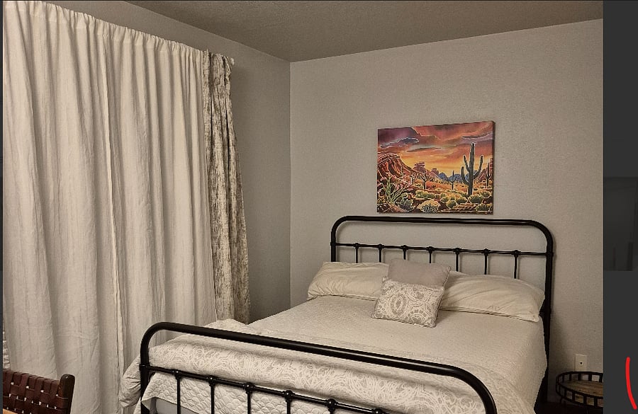 Master Bedroom - new 10 inch hybrid mattress with memory foam euro top purchased Oct 2025