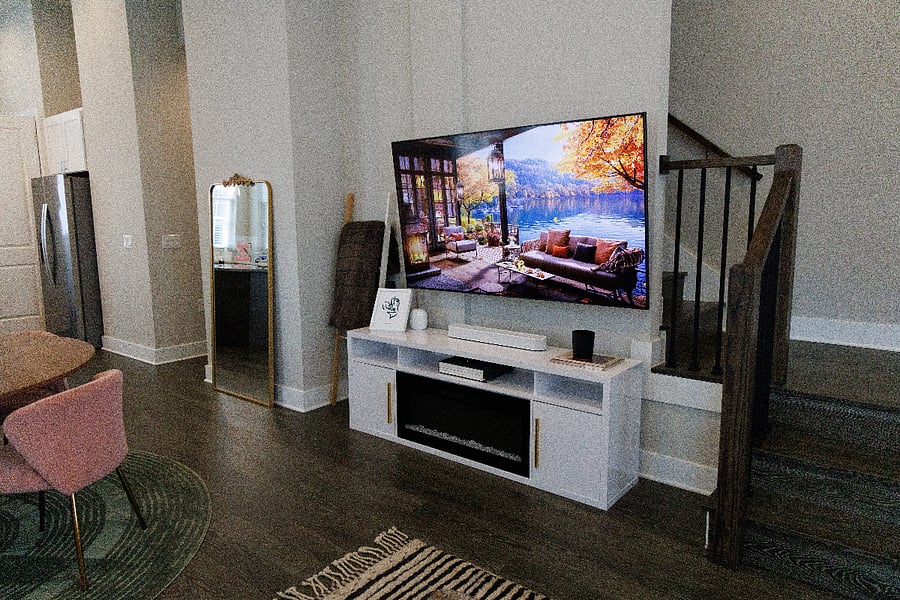 Large TV on Main Floor