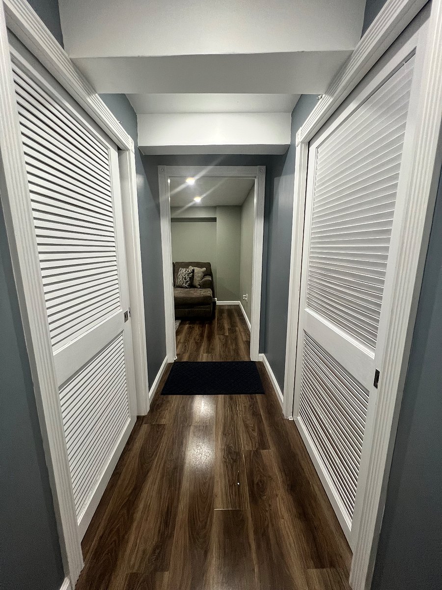 Pocket doors with key lock. Outside access door biometrics or code locking/opening.