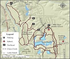 Map of Lema Ranch Walking Trails