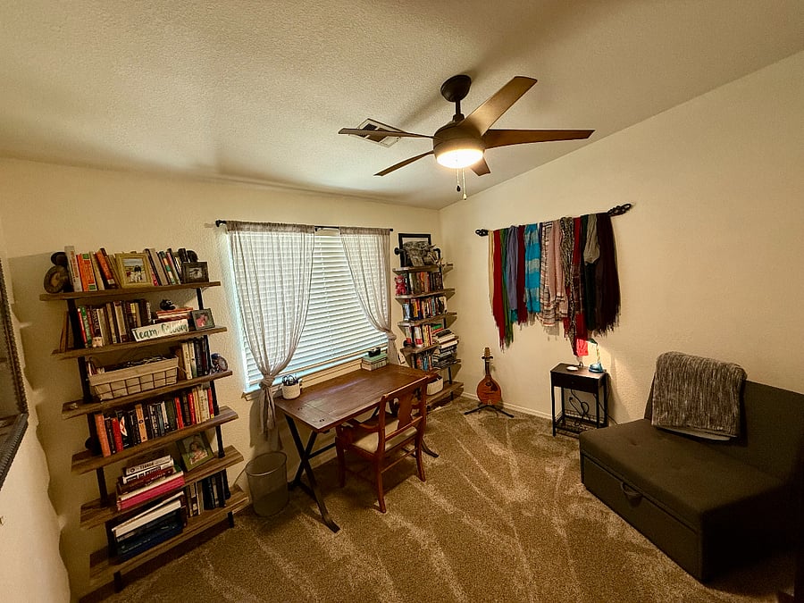 Home Office w/ Chair that Makes into Single Bed (Bedding Provided)