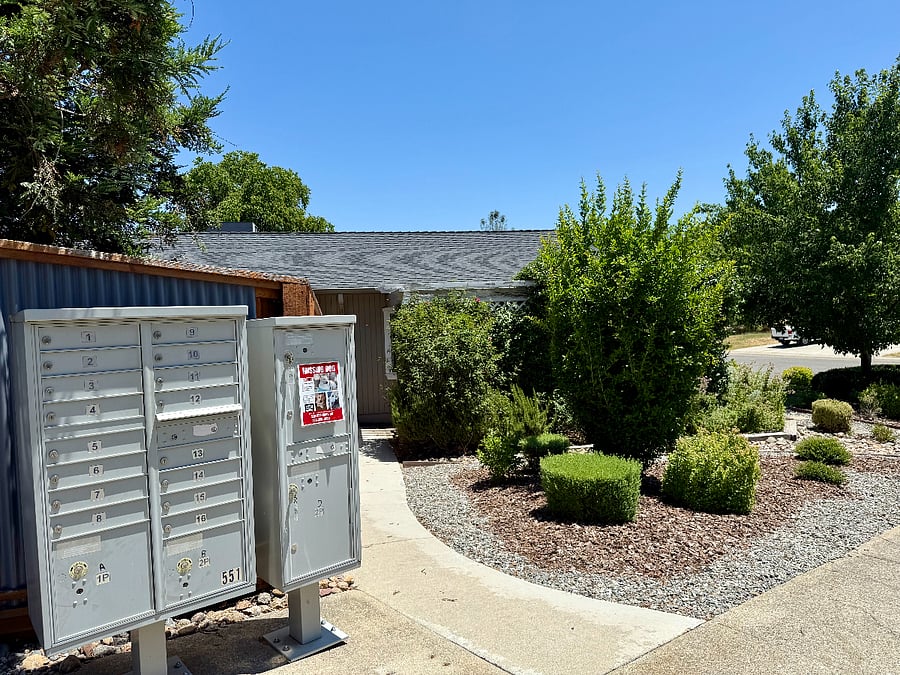 Side of House & Mailboxes