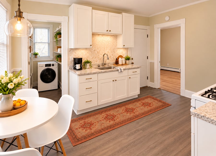Eat in kitchen, pantry and washer/dryer in unit
